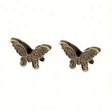 2pcs Creative Butterfly Shaped Metal Office Clips, Photo Clips, Document & Ticket Organizer, Money Clips, Small Size (Available In Antique Bronze/Green/Purple) - Clip - View 6