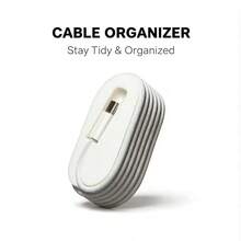 1pc Portable Anti-Tangle USB-C Cable Winder, Universal Travel Cable Organizer, Desktop Charging Cable Storage - Multicolor - View 9