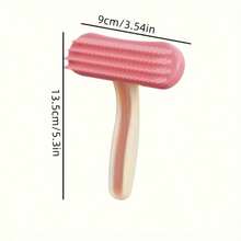 Silicone Pet Grooming Brush With Soft Bristles And Heart-Shaped Head - Gentle Detangling, Massage Brush For Small Pets, Reduces Shedding, Suitable For Cats, Dogs, Rabbits, Guinea Pigs And Other Small Animals - View 3