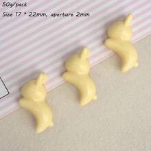 25 hạt acrylic rời màu trơn Summer Fantasy hình thỏ nảy, phụ kiện DIY làm dây điện thoại và dây buộc tóc - Nhiều màu - Xem 23