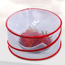 Spring Frame Food Tent Set, Round Net Dish Covers Fruit Bowls, Serving Plates, Group Meal Tables And 30cm 34cm 39cm Dish Widths - View 2