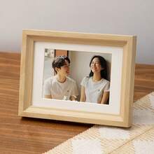 4x6 5x7 Inch Wooden Photo Frame - Natural Wood Desktop Photo Frame Stand, Rustic Style Desktop Photo Display Rack, Suitable For Home Office Decor, Minimalist Design Wooden Photo Holder, Gift For Family And Friends - A - View 3