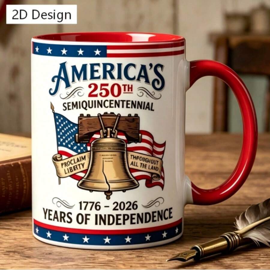 Mug For The 250Th Celebration Of, 2D Design Print,11oz Color Ceramic Mug - Red - View 1