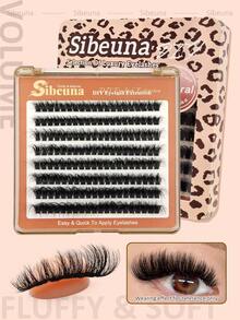 Sibeuna 160片 80D 0.05mm 細軟簇裝假睫毛，12-18mm D捲度單根睫毛接片，濃密睫毛效果，輕盈，DIY居家自行接睫毛 - D - 查看 3