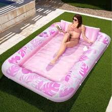 Inflatable Pool Lounge Chair, Sunbathing Lounger, Adult Pool Float, Floating Sunbed For Outdoor Pool, Lake, River And Ocean Fun; Pool Party Supplies, Summer Inflatable Swim Ring - A - View 2