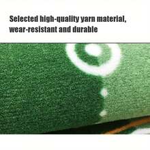 Dual-Speed Golf Putting Practice Mat, Realistic Turf Texture, Thick Anti-Slip Rubber Base For Stability, Dual-Track Fast And Slow Speed Practice Design, Smooth And Even Ball Roll Without Deviation, Rollable For Portable Storage And Space-Saving, Compact And Easy To Store, Suitable For Indoor Living Room, Office Desk, Home Leisure, Travel, Multi-Player Interactive Fun Game, Beginner, Intermediate, And Professional Skill Levels - Multicolor - View 4