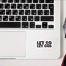 Let Go And Let God, Funny Vinyl Stickers, Computer Stickers, Laptop Stickers, Tablet Stickers, Wall Stickers, Car Stickers, Mobile Phone Stickers, Cabinet Stickers - Light Film - View 3