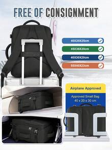 真空壓縮便攜式後背包，飛機可攜行李，空間增加 50%，防水筆電後背包，適合 14-15.6 吋筆電，輕量休閒日常後背包，多口袋設計，防盜設計，透氣肩帶，多色可選，適合學校、工作與旅行，附贈充氣幫浦 - 彩色 - 查看 8