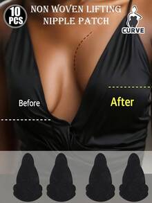 2026 New Invisible Breast Lift Pads 10pcs/Pack Skin-Friendly Breathable Breast Support Pads Strong Adhesive Push-Up Lining Suitable For Backless Deep V Evening Gowns Wedding Guest Outfits - A - View 1
