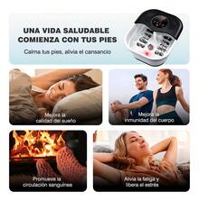 Tina Para Pedicure Spa Masajeadora Pies Con Calefacción Y Burbujas Hidromasaje Pies Plegable Set Pedicura - Negro - Ver 11