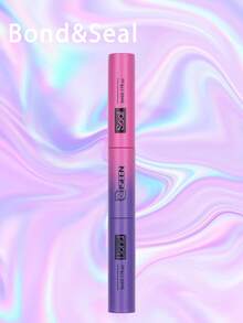 1件 Bond And Seal 5ml 接著劑 + 5ml 密封劑，強力持久簇狀睫毛膠，2合1防水全天佩戴，DIY接睫毛接合與密封套組 - 彩色 - 查看 6