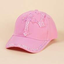 Breathable Full Hole Black Baseball Cap, Rhinestone Embellished Soft Sports Hat With Curved Extended Brim For Outdoor Running Fishing Daily Commute - A - View 9