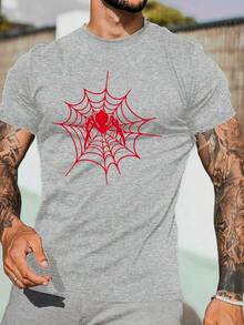 Xiangpan Ming' Herren-Freizeit-Sport-Kurzarm-T-Shirts für den Sommer, ein Geschenk für Freundchen, Sommer-Oberteil, einfach zu kombinieren. - Grau - Übersicht 1