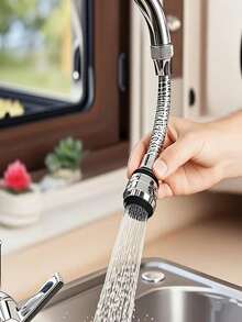 2/1pc 360° Rotating Faucet Aerator, Dual Mode High Pressure Water-Saving Faucet Extender, Plastic Splash-Proof Faucet Nozzle Attachment, No Electricity Required, Bathroom Accessory - View 4