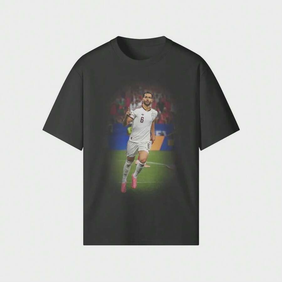 Camiseta del Ganador Mikel Merino - Camiseta de Celebración del Fútbol Español - Negro - Ver 1