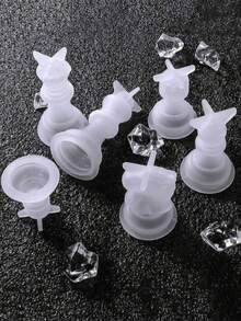 7pcs Resin Casting Chess Mold Set, Crystal Epoxy DIY 3D Chess Pieces, 3D Chessboard Silicone Mold, DIY Chess Game, Suitable For Western Chess, Tabletop Games, DIY Crafts And Board Game Accessories - One Size - View 8