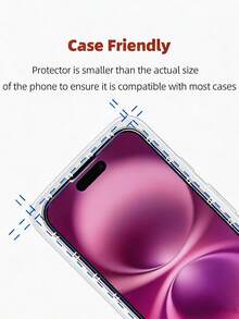 3pcs Full Coverage High Definition 9H Tempered Glass Screen Protector, Compatible With IPhone 18Pro/18Pro Max/17 Pro Max/17 Pro/17 Air/17, 16 Pro Max/16/15/14/13/12/12 Mini/11 Pro/11 Pro Max, X/XS/XS Max Series, High Definition Quality, Anti-Scratch, Shatter-Resistant, Durable - Clear - View 5