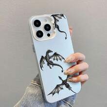 Fashion Dragon Pattern Laser Phone Case For IPhone 16 15 14 Pro Max Plus 17 Pro Max 13 Mini 12 11 Pro Max Shockproof Back Covers RQIX - CH-White LWS 2 - 查看 5