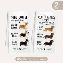 MEMNUN 2 piezas Toallas de cocina con estampado de Corgi & Dachshund y eslogan divertido de Café&Perros 15.75*23.62in(40*60cm) Microfibra moderna suave Toallas de plato, Toallas de cocina, Toallas de mano, Toallas de plato, Decoración del hogar, Decoración de cocina Cocina Horneado Toallas de té Toallas de mano Accesorios de cocina Lavables a máquina Suministros de limpieza Adecuado para cocina de restaurante Decoración festiva y regalo Todas las estaciones - Multicolor - Ver 12
