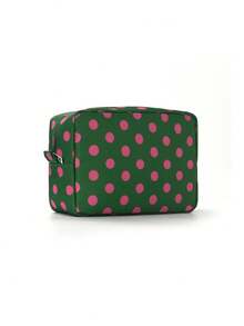Tas Kosmetik Perjalanan Motif Polka Retro, Tas Penyimpanan Makeup Tahan Air, Tas Perlengkapan Mandi dengan Resleting Luas untuk Gym, Perjalanan Akhir Pekan, dan Aksesori Sehari-hari - MultiWarna - View 17