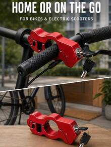 Heavy Duty Alloy Anti-Theft Handlebar Lock Set, Includes 2 Keys, Motorcycle Lock With Combination Lock, Anti-Theft Aluminum Alloy Throttle Lock, Suitable For Motorcycles, ATVs, Scooters And Dirt Bikes, Easy To Install And Remove - Multicolor - View 3