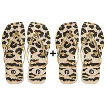 Kit Chinelo Feminino Confortável Verão Macio - 2Pares-Onça-Onça - Visão 7