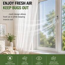 High Transparency Grey Window Screen, Mosquito And Fly Proof Door And Window Mesh, Suitable For Balcony And Garden, Can Be Freely Cut - Grey - View 2