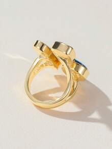 Nocturel Gemstone Decor Ring - Royal Blue - View 4