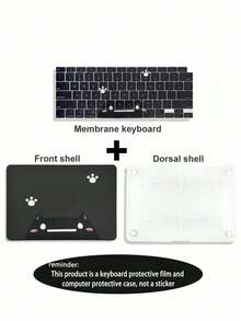 可愛卡通圖案筆電保護殼，相容 Macbook Air 13.3 A1932/A2179/A2337，硬殼保護套 + 鍵盤保護膜套組，防滑散熱防震筆電保護套，適合辦公、旅行與日常使用 - 查看 10