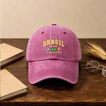 1pc Gothic Casual Men Hat,Letters,Flag,Stars, Printing, Unisex Fashion, Provides Shade & Sun Protection, Perfect For Outdoor Activitiesr - Multicolor - View 7