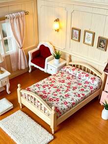 1 Set 16cm 1:12 Dollhouse Miniature Luxury Fun Dollhouse Furniture, Complete Set Of Home Decor, Bedroom And Living Room Scene Miniature Items, Suitable For Soft Decor Matching; Adult Women Collection Atmosphere Good Item, Desktop Micro Landscape, All-Season Indoor Scene - Multicolor - View 6