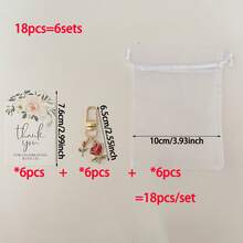 30pcs/10sets-18pcs/6sets Exquisite Red Rose Keychain Set - Suitable For Bag Decoration, Key Pendant, Wedding Bridesmaid Gift, Birthday, Graduation, Back To School, Christmas, Thanksgiving Gift And Holiday Party Gift - View 9