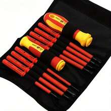 Professional Insulated Screwdriver Set, Electrician Safety Insulated Magnetic Bits, Chrome Vanadium Steel, Electrical Maintenance Hand Tool Set - Insulated Screwdriver - View 8