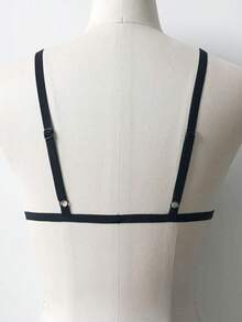 Women's Chest Decoration Strap, Sexy Hollow Elastic Band, Sexy Lingerie Accessory - Black - View 4