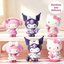 Miniso Sanrio Characters Sweet Girl Series Figure Blind Box, Solid PVC With Delicate Carving, Lovely Girly Character Styling, Cute Tabletop Decor, Exquisite Desktop Display Ornament, Classic Cartoon IP Collectible Toy For Hobbyists (1 PC Random Delivery) - Multicolor - View 1