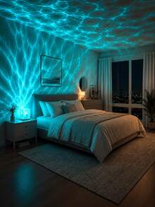 Geometric Square RGB Lamp, Aurora Or Water Ripple Style With Touch Control - Multi-color light - View 9