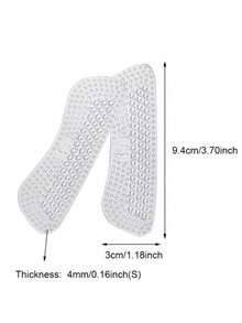 1/2/3 Pairs Silicone Heel Pads, Unisex Anti-Slip Heel Cushions, Anti-Slip Heel Patches, Heel Care Protection Pads, Shoe Accessories, Back To School Supplies - Clear - View 4