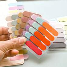 100sheets Transparent Sticky Notes Self-Adhesive Bookmarks Annotation Reading Book Transparent Labels Cute Stationery Back To School Must Have - one-size - View 10