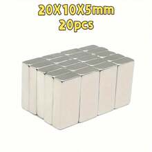 20pcs Neodymium Bar Magnets, 20X10X5mm, 10*10*5mm, N35 Rare Earth Neodymium Magnets , Suitable For Office, Fridge, Kitchen - 20pcs - View 9