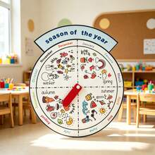 1/2pcs Weather Wheel, Preschool Education Learning Tool, Season & Month Wheel, Teaching Tool, Unique Home Office Educational Gift, First Day Of School - Multicolor - View 3