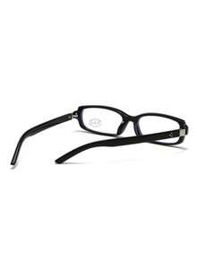1 Pair Unisex Fashion Small Frame Clear Lens Glasses, Suitable For Work, Commuting And No-Makeup Look - Black - View 5