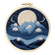 1pc Starry Sky Pattern Punch Needle Embroidery Beginner Kit, Adult Punch Needle Embroidery Set, DIY Cross Stitch Rug Beginner Kit, Home Decor Punch Needle Starter Kit With Tools - Multiple Styles - View 12