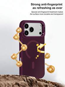 Koolife 1件裝 玫瑰紅 3合1 磁吸金屬框鏡頭保護/支架手機殼，相容 iPhone 18 Pro/18 Pro Max/17 Pro Max/17/17 Pro/17 Air/16 Pro Max/16 Pro/16/16e/15 Pro Max/15 Pro/15/14 Pro Max/14 Pro/14/13 Pro Max/13 Pro/13/12 Pro Max/12 Pro/12/11 Pro Max/11，壓克力防摔硬殼背蓋，防震耐刮，適合生日、週年、派對送給年輕女孩的春季禮物 - 櫻桃色 - 查看 7