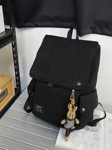 Mochila cubo de gran capacidad con colgante, mochila doble para viajes y actividades al aire libre - Negro - Ver 2