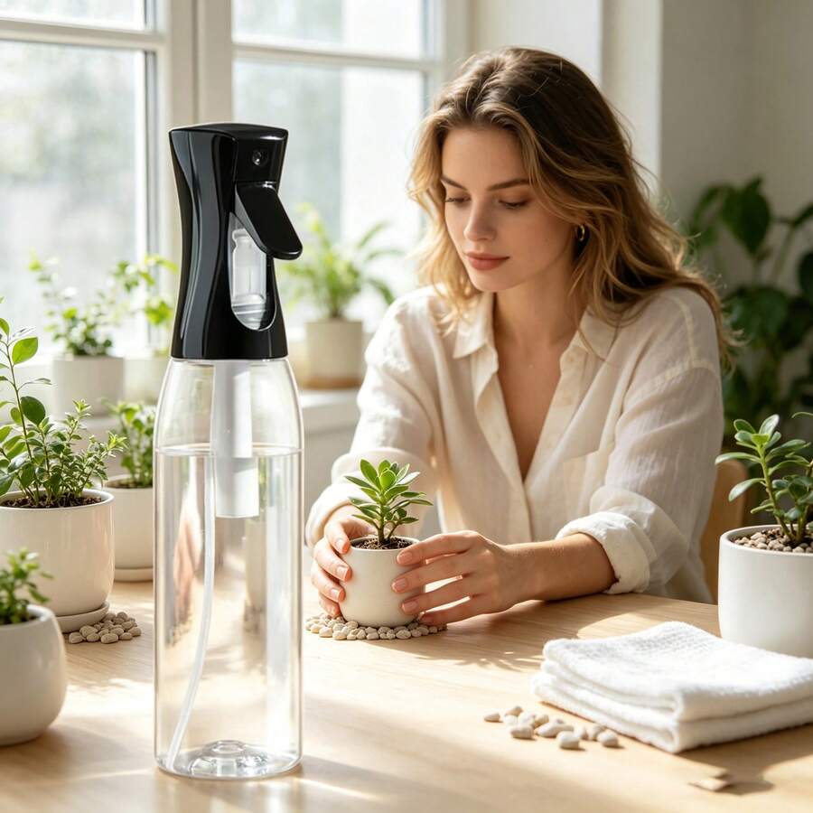 1件裝多色新款連續噴霧瓶，超細霧噴瓶，適用於頭髮、居家清潔、植物、臉部噴霧，迷你酒精噴瓶，化妝水容器，浴室噴瓶，家居裝飾，夏季