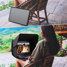 1pc 16-Inch Handheld Dual-Use Foldable Sunshade, Scratch-Resistant Waterproof, Rectangular Multi-Compartment, Suitable For Outdoor Travel Business Laptop Sunshade Storage Bag - Multicolor - View 8