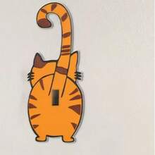 2D Flat Acrylic Cat Switch Decor - Cute Orange Tabby Or Black Kitten Wall Decoration With Switch Plate Cutout, No Wiring Required, Easy To Stick And Fix, Suitable For Light Switches - Perfect Choice For Living Room, Halloween, Christmas, Easter, Housewarming Gifts - Pet Lover Home Decor, Fun Design, High-Quality Printing, Holiday Decoration, 2D Flat - Multicolor - View 3