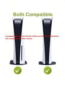 Vertical Stand For P/S5 Anti-Slip Holder Dock Mount For Play/Sta/Tion 5 Disc & Digital Edition Game Console Accessories Base - Black - View 6
