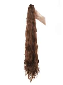 26 Inch Deep Brown Water Wave Curly Ponytail Hair Bundle, Soft And Natural, Suitable For Women - Multicolor - View 12