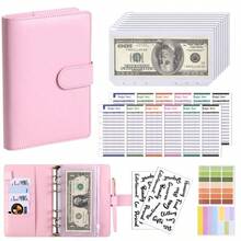 Budget Binder With Zipper Envelopes And Expense Budget Sheet, Cash Organizer, A6 Size, With Cash Envelopes, For Budgeting And Saving, Back To School Essentials, Back To School Supplies, Savings Plan, Bi-Weekly Savings Plan - Maroon - View 21